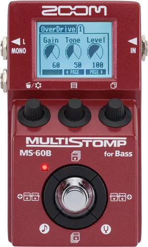 Zoom Multi Stomp M S60 B Bass Effects Pedal PNG image