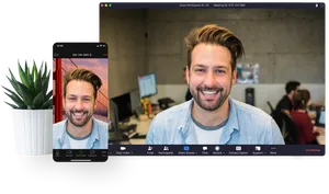 Zoom Video Conference Call Smile PNG image