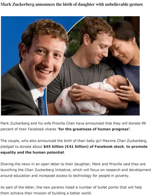 Zuckerberg Family Announcement PNG image